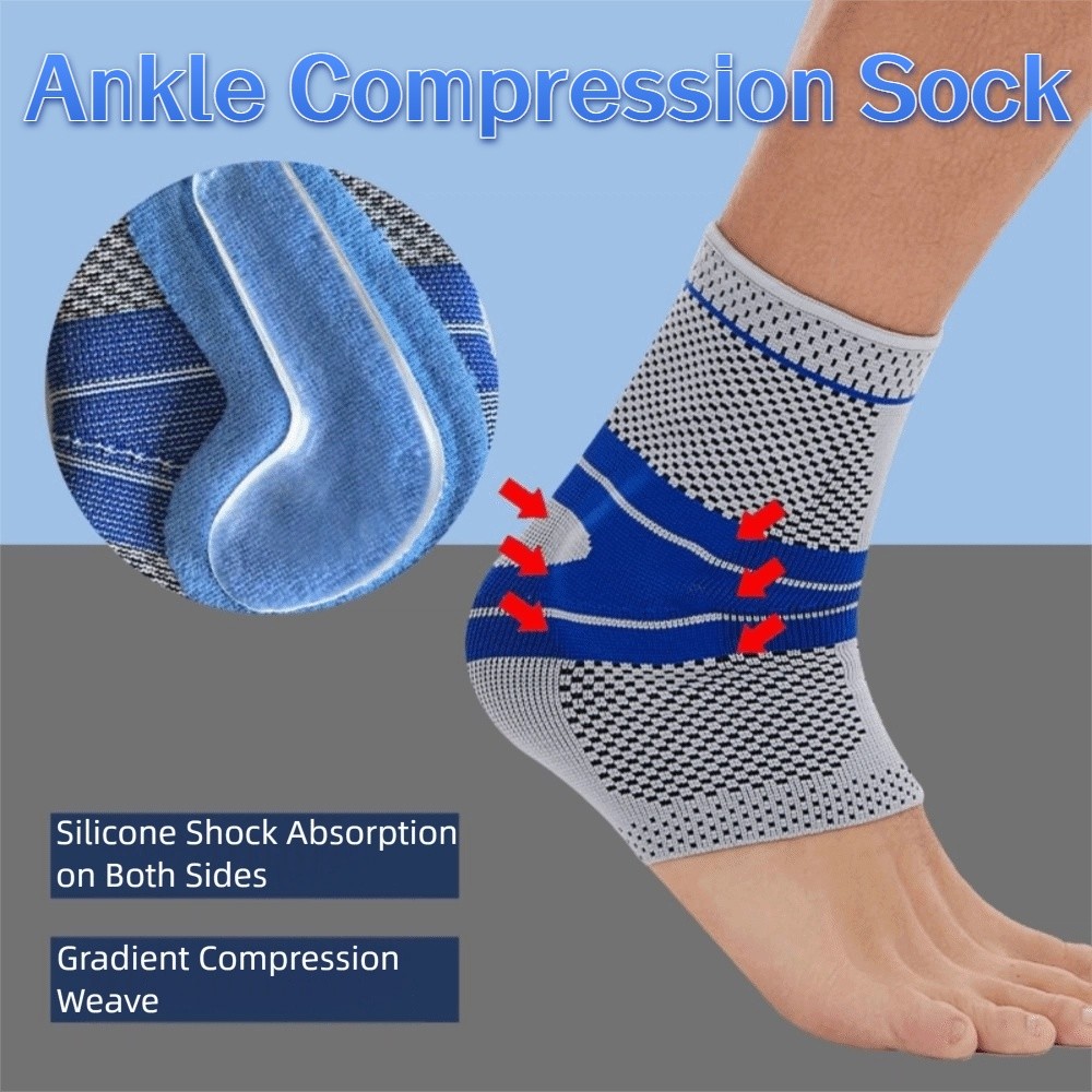 Ankle Brace Sock - Knitted Sports Ankle Brace Lightweight Breathable