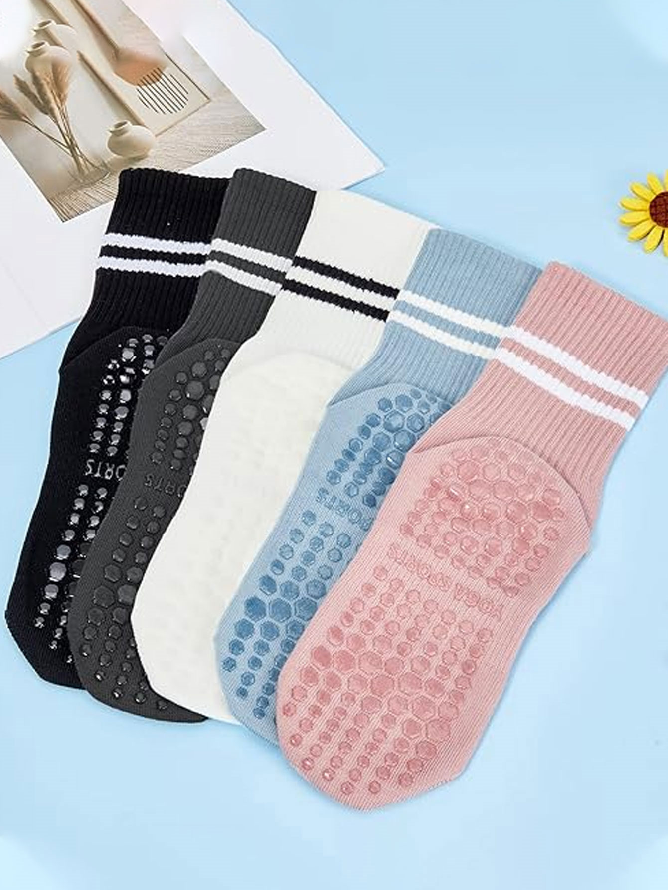 3 Pairs of Yoga Socks, Non-Sli - đánh giá và giá Grip Sock Yoga