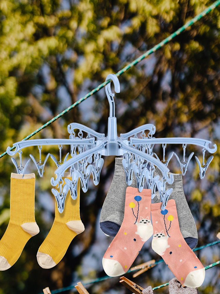 24 Clips Folding Clothes Dryer - đánh giá và giá Sock Organizer Tray