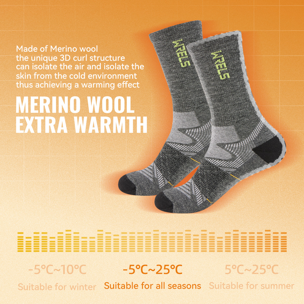 WRELS 1/2/3 Pairs Merino Wool  - đánh giá và giá Wool Hiking Sock
