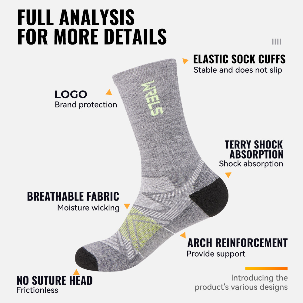 WRELS 1/2/3 Pairs Merino Wool  - đánh giá và giá Wool Hiking Sock