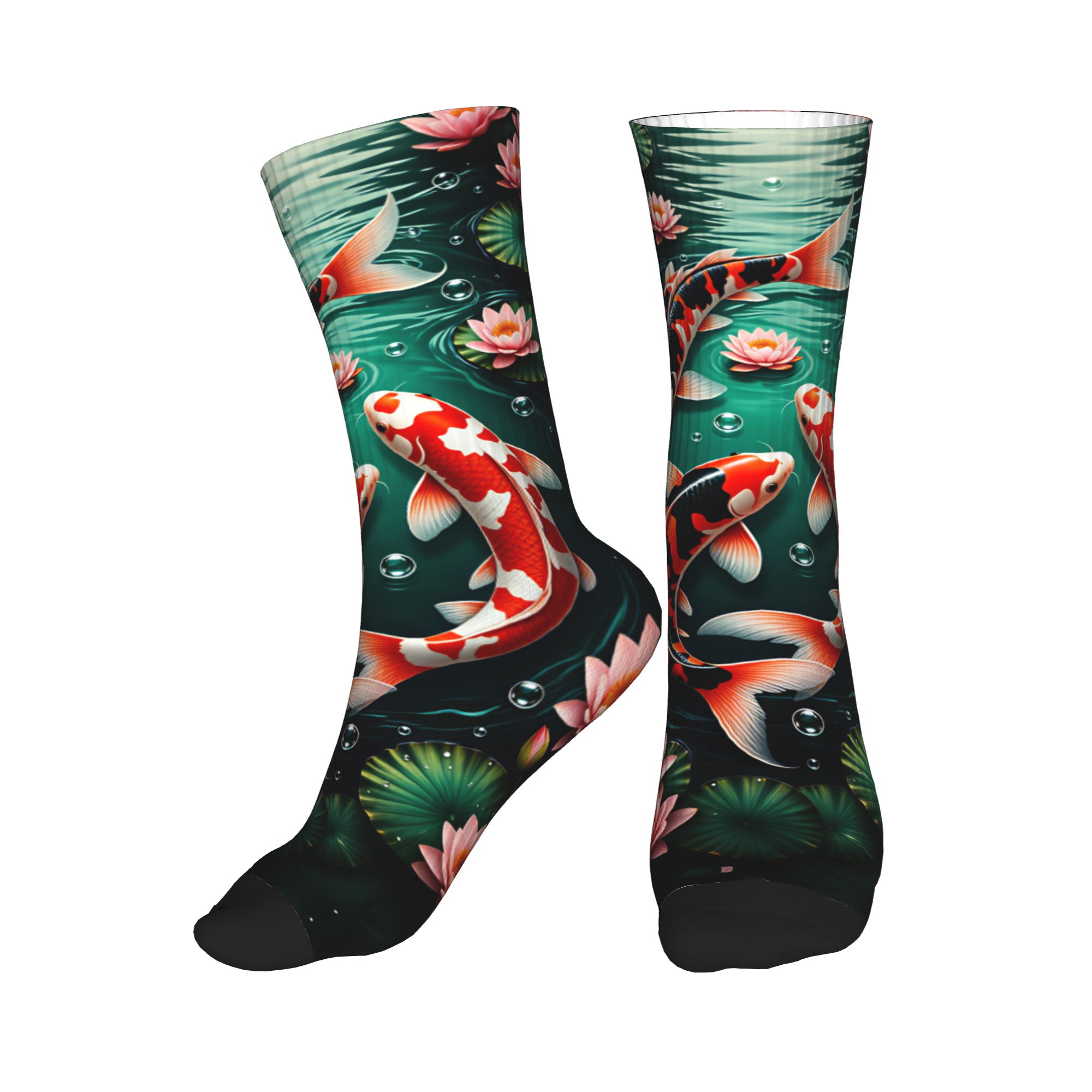 Three Koi Lotus Dark Pond Feng - đánh giá và giá Dress Sock Men