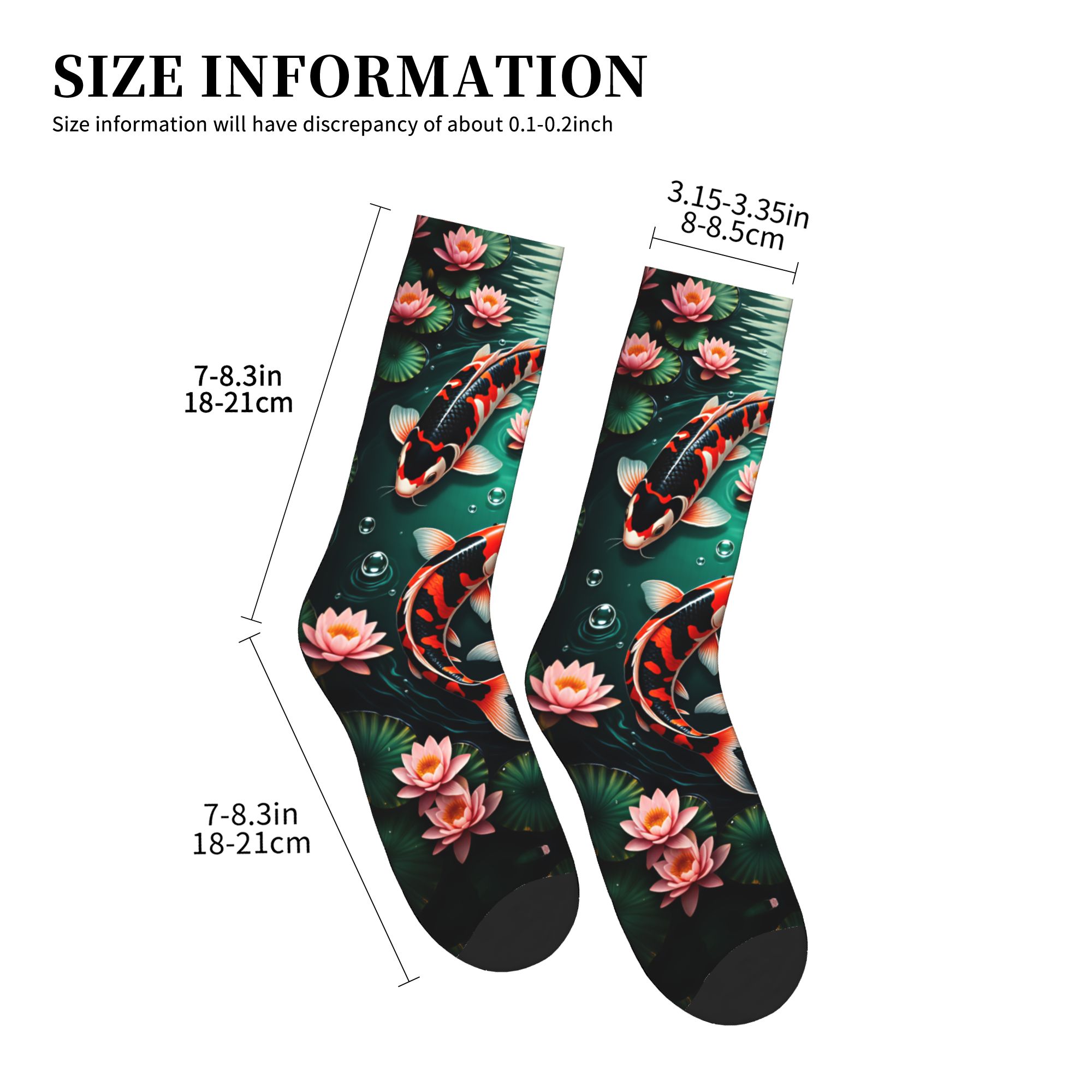 Three Koi Lotus Dark Pond Feng - đánh giá và giá Dress Sock Men