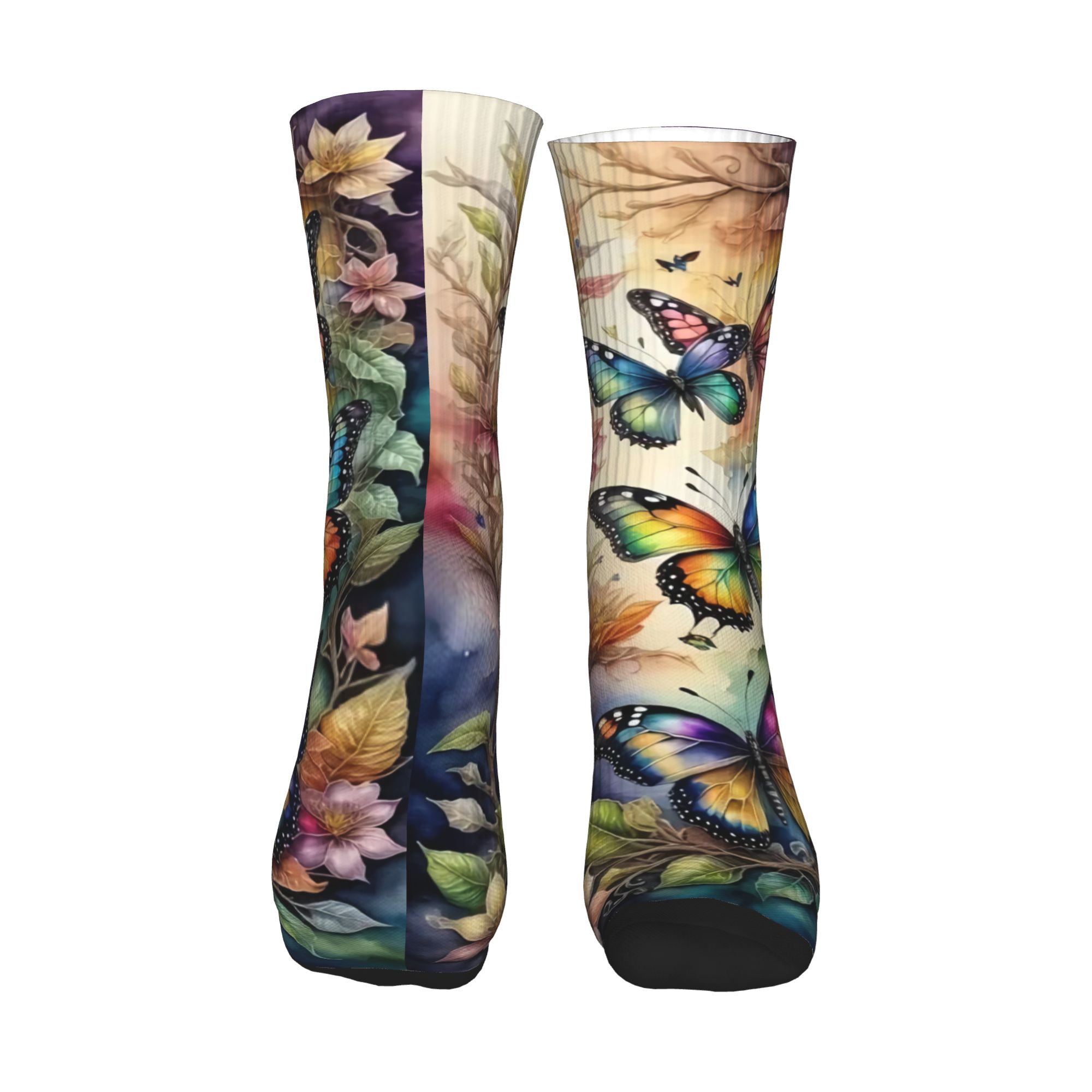 Colorful Butterflies and Flowe - đánh giá và giá Dress Sock Men
