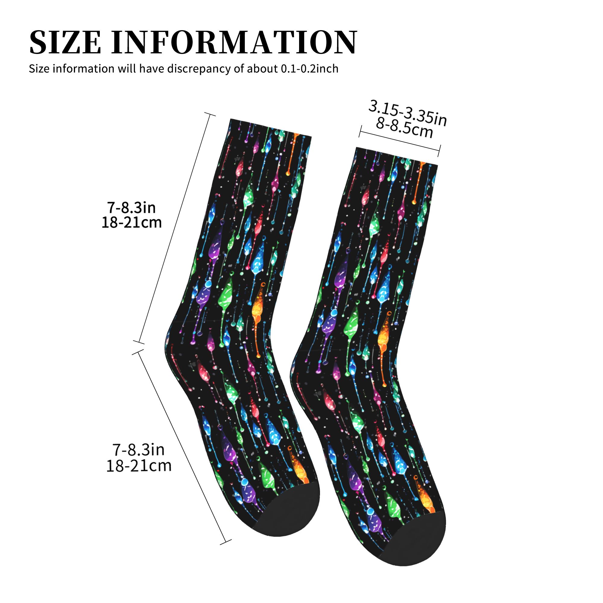 Dripping Rainbow Liquid Patter - đánh giá và giá Dress Sock Men